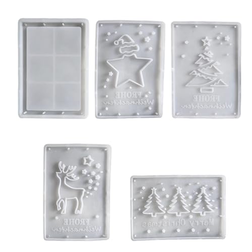 5 Zählen Sie Flexible Silikonform Figur Formen Weihnachtsmakingformen Geeignet Für Kunstdesigner Und Hausbegeisterte Renter Kerzenform von Piceioep