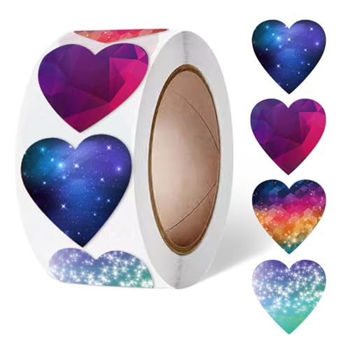 500 Stück herzförmige Aufkleber, 2,5 cm, selbstklebende Verpackungsetiketten für Siegel, Umschläge, Kartons, Verpackungen, Hochzeit, Valentinstag 500 Stück herzförmige Aufkleber, 2,5 cm, selbstklebende Verpackungsetiketten für Siegel, Umschläge, Kartons, Verpackungen, Hochzeit, Valentinstag von Piceioep