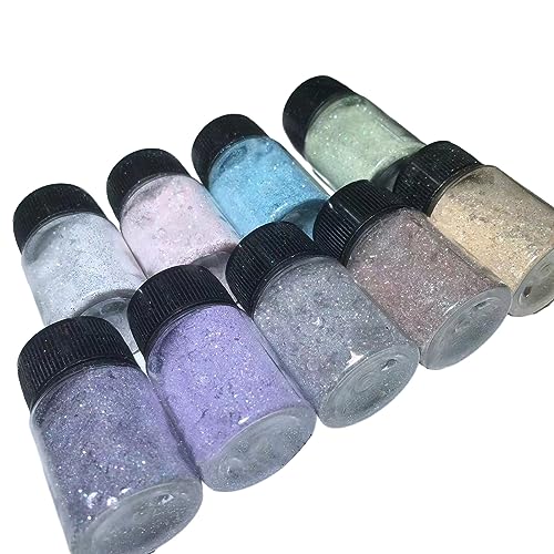 9 Farben feines Pulver Sterne Mond funkelndes Holographics Pulver für Epoxidharz Kunst und von Piceioep