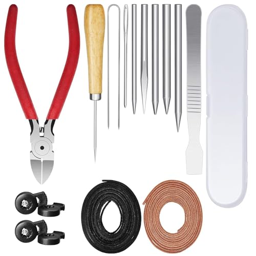 Baseball-Handschuh-Set, Softball, Baseballhandschuh, Pflegeset, Lederstreifen, Handschuhverriegelungszange, Schnürwerkzeug, 16-teilig von Piceioep