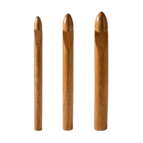 Großes Häkelnadel-Set aus Holz für Supergarn oder Stoffstreifen Großes Häkelnadel-Set aus Holz für Supergarn oder Stoffstreifen von Piceioep