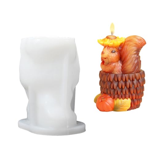 Handgefertigte Silikonformen, 3D-Eichhörnchen, Seife, Gießformen, Backformen, Bastelbedarf für die Herstellung Handgefertigte Silikonformen, 3D-Eichhörnchen, Seife, Gießformen, Backformen, Bastelbedarf für die Herstellung von Piceioep