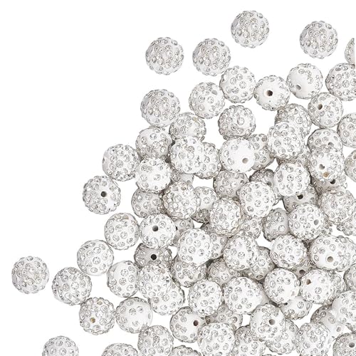 Kreative Projekte Strassstein-Perlen, weiß, funkelnde Tonperlen, Ornament für einzigartige Halsketten und Armbänder, 500 Stück Kreative Projekte Strassstein-Perlen, weiß, funkelnde Tonperlen, Ornament für einzigartige Halsketten und Armbänder, 500 Stück von Piceioep