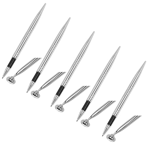Piceioep 5 Stück Kugelschreiber mit Basiszähler, Servicestift, Unterschriften, Stift, Metallstift, Empfangsstift für Banken, Hotel, Hochzeiten von Piceioep