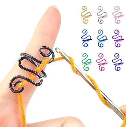 Piceioep Häkelringe in Schlangenform, 10/14/15 Stück, Spannhilfe, Garnringe, Strickzubehör für Mutter und Frauen von Piceioep