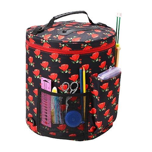 Piceioep Häkeltasche, Stricktasche, Garnaufbewahrung, Organizer, Garntasche, leichte Häkeltasche für Häkelnadeln, Häkelzubehör Piceioep Häkeltasche, Stricktasche, Garnaufbewahrung, Organizer, Garntasche, leichte Häkeltasche für Häkelnadeln, Häkelzubehör von Piceioep
