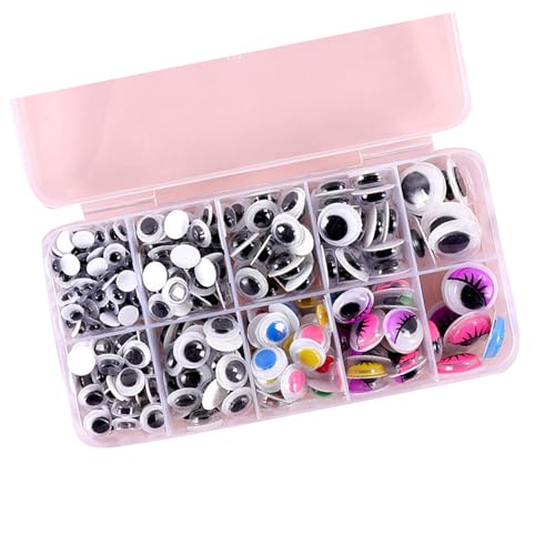 Piceioep Kleber Wackel Augen Basteln Augen Für Scrapbooking Spielzeugzubehör 260/350/750/1380pcs Runde Klebrige Wackelige Augen Wackeln Augen Für Handwerk von Piceioep