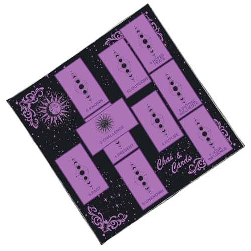 Piceioep Luxuriöse Velvets Tarots Tischdecke Tarot Karten Lesen Stoff Mystische Tischloch Für Geschenke Und Rituelle Reisefreundliche Wahrsagerei Matten von Piceioep