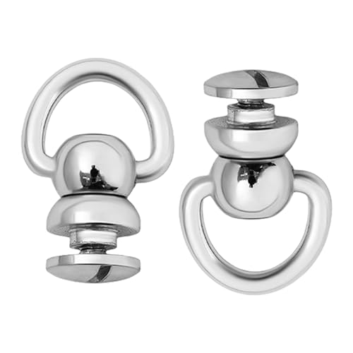 Piceioep Nieten, 360 Grad drehbar, für Lederhandwerk, Reparatur, Metallnieten für Ledertaschen, Handtaschen und Haustierhalsbänder, 2 Stück von Piceioep