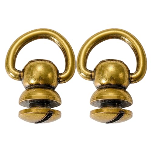 Piceioep Nieten, 360 Grad drehbar, für Lederhandwerk, Reparatur, Metallnieten für Ledertaschen, Handtaschen und Haustierhalsbänder, 2 Stück Piceioep Nieten, 360 Grad drehbar, für Lederhandwerk, Reparatur, Metallnieten für Ledertaschen, Handtaschen und Haustierhalsbänder, 2 Stück von Piceioep