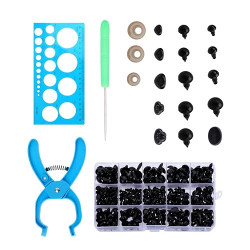 Piceioep Sicherheitsaugen Und Nase 476PCs Enthalten Waschmaschinen Und Hilfswerkzeug Verschiedene Größe Häkelnase Für Häkelpuppen Professionelles Handwerkswerkzeug Mit Sortierbox Piceioep Sicherheitsaugen Und Nase 476PCs Enthalten Waschmaschinen Und Hilfswerkzeug Verschiedene Größe Häkelnase Für Häkelpuppen Professionelles Handwerkswerkzeug Mit Sortierbox von Piceioep