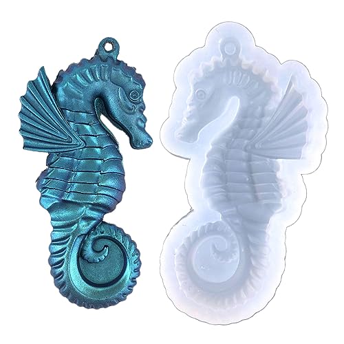 Silikonform für Weihnachten, Seepferdchen, Schlüsselanhänger mit Loch, handgefertigt, Valentinstag, Geburtstag, Schmuck von Piceioep
