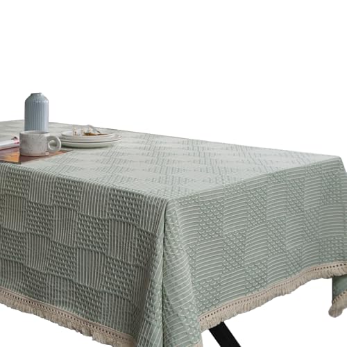 Tischdecke mit Fransen, schmutzabweisend, Polyester, Leinenstruktur, Tischdekoration, Dekoration für Küche, Esszimmer, minimalistische Tischdecke Tischdecke mit Fransen, schmutzabweisend, Polyester, Leinenstruktur, Tischdekoration, Dekoration für Küche, Esszimmer, minimalistische Tischdecke von Piceioep