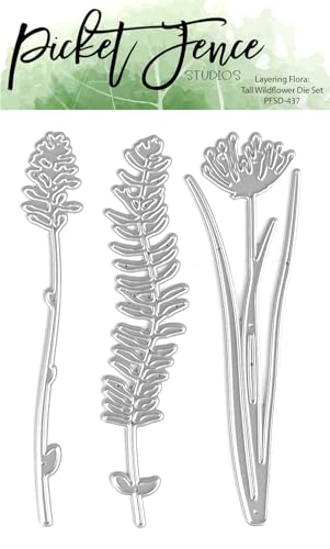 Picket Fence Studios PFSD-437 Stanzschablonen-Set für Schichten, Flora, hohe Wildblumen, Metall-Stanzformen Picket Fence Studios PFSD-437 Stanzschablonen-Set für Schichten, Flora, hohe Wildblumen, Metall-Stanzformen von Picket Fence Studios