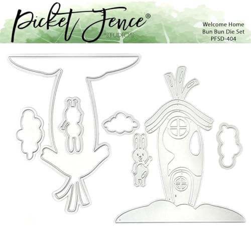 Picket Fence Studios Welcome Home PFSD-404 Metall-Stanzschablonen-Set, Hasen- und Haus-Stanzformen Picket Fence Studios Welcome Home PFSD-404 Metall-Stanzschablonen-Set, Hasen- und Haus-Stanzformen von Picket Fence Studios