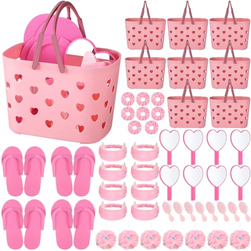 Pickmesh 12 Sets Spa Party Supplies Sleepover Party Favors with Pink Basket Heart Mirror Headband Satin Hair Scrunchies Hair Scrunchies Hair Brush Luffah Disposable Slipper for Birthday Gift Pickmesh 12 Sets Spa Party Supplies Sleepover Party Favors with Pink Basket Heart Mirror Headband Satin Hair Scrunchies Hair Scrunchies Hair Brush Luffah Disposable Slipper for Birthday Gift von Pickmesh