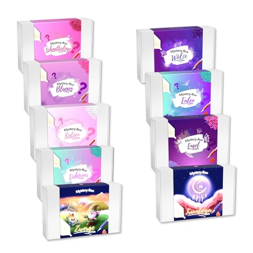 Picmondoo Diamond Painting Mystery Box - Überraschungskiste mit verschiedenen Diamond Painting Artikeln Mit quadratischen Harzsteinen, AB-Steinen, Strassfarben & Metallicfarben (Einhörner) von Picmondoo