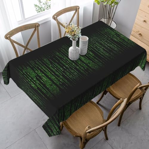 Pidgazdfgv Green Number Binary Küchentischdecke, eng anliegend, waschbar, knitterfrei, dehnbar, rechteckig, für Terrasse Pidgazdfgv Green Number Binary Küchentischdecke, eng anliegend, waschbar, knitterfrei, dehnbar, rechteckig, für Terrasse von Pidgazdfgv