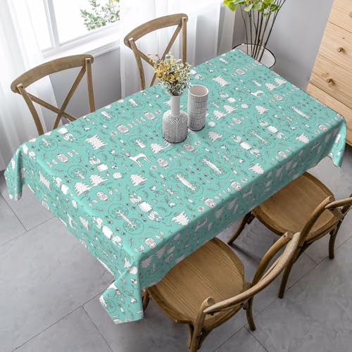 Pidgazdfgv Küchentischdecke, eng anliegend, waschbar, knitterfrei, dehnbar, rechteckig, Lama, Alpakagrün Pidgazdfgv Küchentischdecke, eng anliegend, waschbar, knitterfrei, dehnbar, rechteckig, Lama, Alpakagrün von Pidgazdfgv