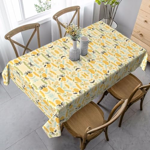 Pidgazdfgv Küchentischdecke mit Ananas-Muster, eng anliegend, waschbar, knitterfrei, dehnbar, rechteckig, Terrasse Pidgazdfgv Küchentischdecke mit Ananas-Muster, eng anliegend, waschbar, knitterfrei, dehnbar, rechteckig, Terrasse von Pidgazdfgv