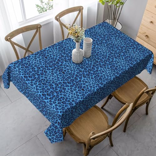 Pidgazdfgv Küchentischdecke mit Leopardenfellmuster, eng anliegend, waschbar, knitterfrei, dehnbar, rechteckig, Terrasse von Pidgazdfgv