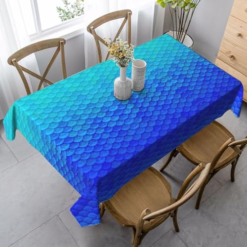 Pidgazdfgv Küchentischdecke mit Meerjungfrauenmotiv, eng anliegend, waschbar, knitterfrei, dehnbar, rechteckig, Ozeanblau Pidgazdfgv Küchentischdecke mit Meerjungfrauenmotiv, eng anliegend, waschbar, knitterfrei, dehnbar, rechteckig, Ozeanblau von Pidgazdfgv