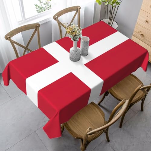 Pidgazdfgv Küchentischdecke mit dänischer Flagge, eng anliegend, waschbar, knitterfrei, dehnbar, rechteckig, Terrasse Pidgazdfgv Küchentischdecke mit dänischer Flagge, eng anliegend, waschbar, knitterfrei, dehnbar, rechteckig, Terrasse von Pidgazdfgv