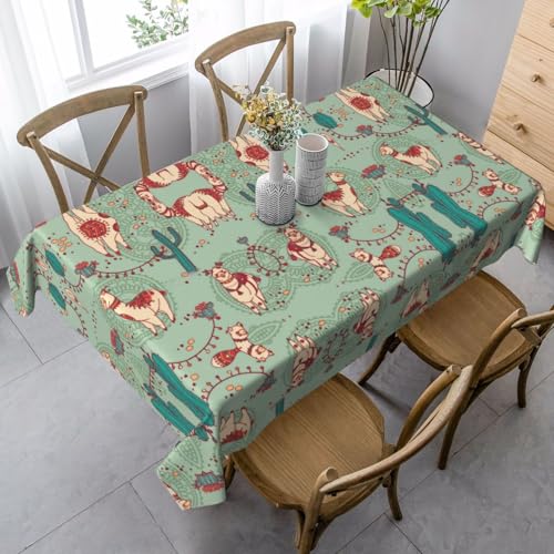 Pidgazdfgv Lamas Küchentischdecke, eng anliegend, waschbar, knitterfrei, dehnbar, rechteckig, Terrasse Pidgazdfgv Lamas Küchentischdecke, eng anliegend, waschbar, knitterfrei, dehnbar, rechteckig, Terrasse von Pidgazdfgv