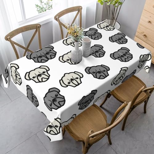 Pidgazdfgv Merican Küchentischdecke mit Hundekopf, eng anliegend, waschbar, knitterfrei, dehnbar, rechteckig, Terrasse Pidgazdfgv Merican Küchentischdecke mit Hundekopf, eng anliegend, waschbar, knitterfrei, dehnbar, rechteckig, Terrasse von Pidgazdfgv