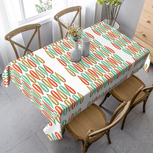 Pidgazdfgv Moderne Küchentischdecke aus der Mitte des Jahrhunderts, eng anliegend, waschbar, knitterfrei, dehnbar, rechteckig Pidgazdfgv Moderne Küchentischdecke aus der Mitte des Jahrhunderts, eng anliegend, waschbar, knitterfrei, dehnbar, rechteckig von Pidgazdfgv
