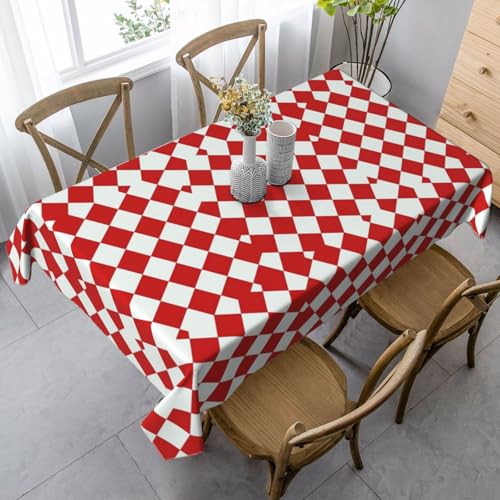 Pidgazdfgv Romantische Küchentischdecke mit Gittermuster, eng anliegend, waschbar, knitterfrei, dehnbar, rechteckig, für Terrasse Pidgazdfgv Romantische Küchentischdecke mit Gittermuster, eng anliegend, waschbar, knitterfrei, dehnbar, rechteckig, für Terrasse von Pidgazdfgv