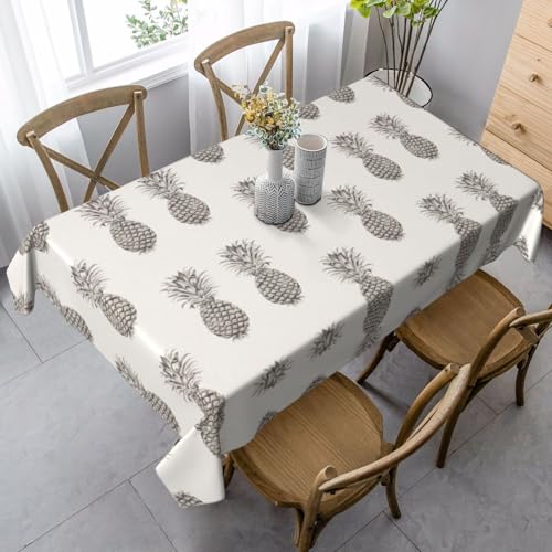 Pidgazdfgv Schöne Ananas-Küchentischdecke, eng anliegend, waschbar, knitterfrei, dehnbar, rechteckig, Terrasse Pidgazdfgv Schöne Ananas-Küchentischdecke, eng anliegend, waschbar, knitterfrei, dehnbar, rechteckig, Terrasse von Pidgazdfgv