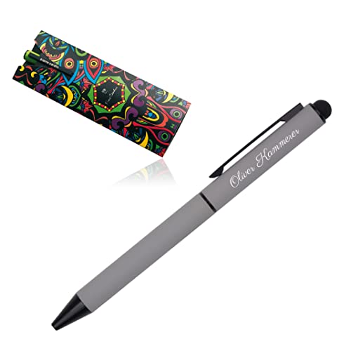 Pierre Cardin® CELEBRATION Kugelschreiber mit Gravur | Premium Stift Box | blaue Mine | edel | personalisiertes Geschenk | Namen | graviert | Jahrestag | Geburtstag (Grau) von Pierre Cardin