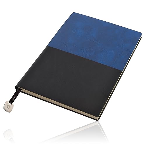 Pierre Cardin Notizbuch DIN A5 Tagebuch Notizbuch Leder Notebook A5 gepunktet punktliniert dotted REPORTER (blau) von Pierre Cardin