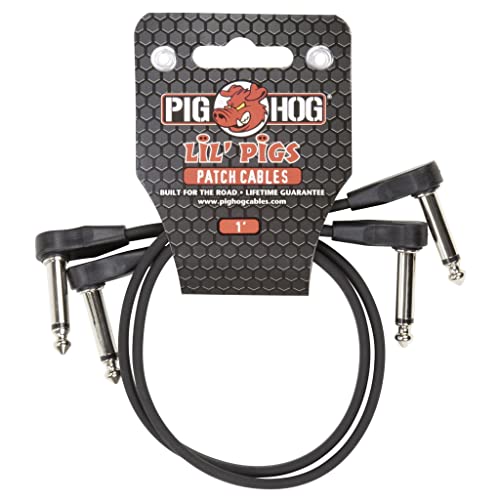 Pig Hog PHLSK1BK Patchkabel mit niedrigem Profil, Schwarz, 2 Stück Pig Hog PHLSK1BK Patchkabel mit niedrigem Profil, Schwarz, 2 Stück von Pig Hog