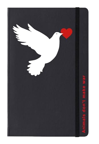 PdiPigna Notizbuch Notebook Animals don't make war, 13 x 21 cm, 144 Seiten, mit farbigem Lesezeichen, recyceltes Papier, 80 g/m² FSC,Innenseite PU, gepunktet PdiPigna Notizbuch Notebook Animals don't make war, 13 x 21 cm, 144 Seiten, mit farbigem Lesezeichen, recyceltes Papier, 80 g/m² FSC,Innenseite PU, gepunktet von Pigna