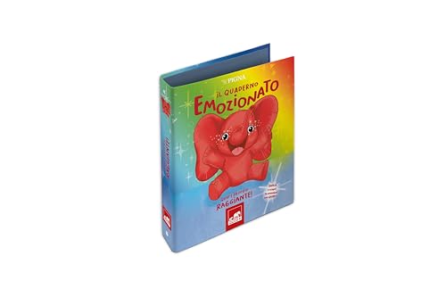 Pigna, 5er-Set Ringordner Quid+ Emozionate, 27 x 32 cm, glänzender Einband, 4 Motive, ideal zum Ordnen und Organisieren von Hausaufgaben, hohe Widerstandsfähigkeit und Langlebigkeit von Pigna