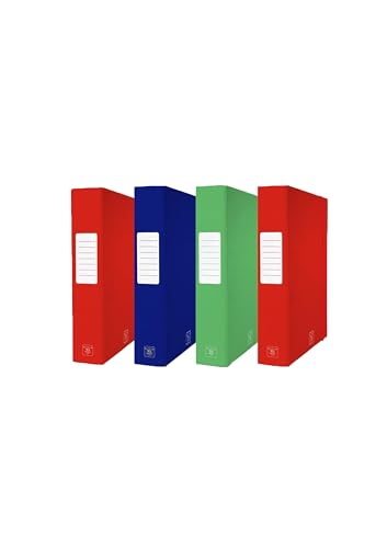 Pigna, Box mit 4 LUX-Dokumentenmappen mit Gummiband, Projektmappe D5 von Pigna