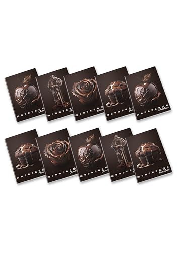 Pigna, Maxi-Heft, Monochrom, Chocolate, A4, Papier innen 100 g/m², Seiten 72 + Sichtblatt, Innenseite 5 m, kariert 5 mm, verschiedene Motive, 10 Stück Pigna, Maxi-Heft, Monochrom, Chocolate, A4, Papier innen 100 g/m², Seiten 72 + Sichtblatt, Innenseite 5 m, kariert 5 mm, verschiedene Motive, 10 Stück von Pigna