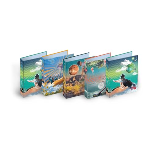 Pigna, Ringbuch im Format A4 DREAM SPORT, verschiedene Motive, Ringbuch, zur Organisation von Schulnotizen und/oder Dokumenten, Format 27 x 32 cm, 5er-Set von Pigna