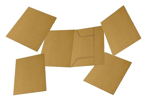 Pigna, 50 Aktenordner 3 Klappen ohne Druck, Eco Line, 24,5x34,5 cm, 180 g/m², Farbe Gelb von Pigna