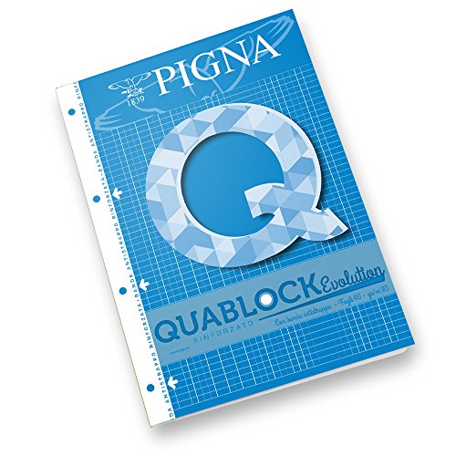 Pigna 02112155 M collati Block mit 4 Löcher verstärkt A4, 40 Blatt, 5er Pack von Pigna