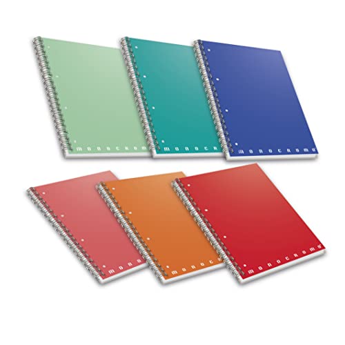 Pigna 02155605M Notizbuch A5 ohne Löcher und Mikroperforation, 70 Blatt, verschiedene Farben von Pigna