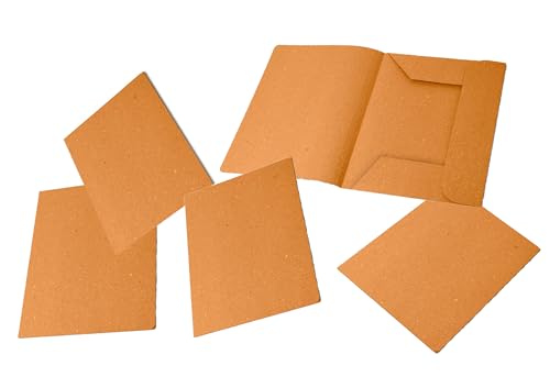 Pigna, 50 Aktenordner 3 Klappen ohne Druck, Eco Line, 24,5x34,5 cm, 180 g/m², Farbe Orange von Pigna