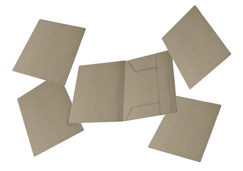 Pigna, 50 Mappen 3 Klappen für unbedruckte Dokumente, Eco Line, 24,5x34,5 cm, 180 g/m², Farbe Grau von Pigna