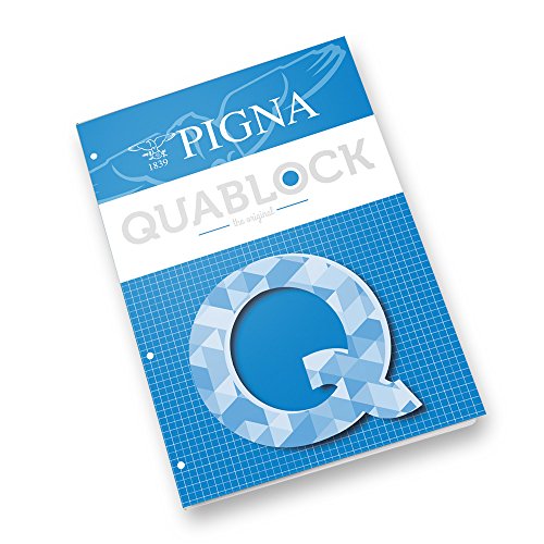 Pigna Klemmbrett QUABLOCK A5, 80 g/m² Papier, 4 Löcher, 5M innen, 5 mm Quadrate, Ringbuchminen, Ideal für Schule und Büro, 50 Blatt, 5 Stück. Pigna Klemmbrett QUABLOCK A5, 80 g/m² Papier, 4 Löcher, 5M innen, 5 mm Quadrate, Ringbuchminen, Ideal für Schule und Büro, 50 Blatt, 5 Stück. von Pigna