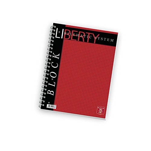 Pigna Maxi Spiralisiertes Notizbuch Liberty, A4, 22x29,7 cm, 70 g/m², innen 5M, 5 mm quadratisch, mit 4 Löchern und Mikroperforation, 5 Pigna Maxi Spiralisiertes Notizbuch Liberty, A4, 22x29,7 cm, 70 g/m², innen 5M, 5 mm quadratisch, mit 4 Löchern und Mikroperforation, 5 von Pigna