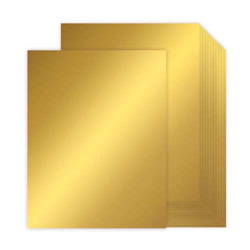30 Blatt goldmetallisches Kartonpapier, 21,6 x 27,9 cm, 41,7 kg/250 g/m², Hochglanz-Finish, Goldfolien-Karton, zum Basteln, Scrapbooking, Kartenherstellung, Einladungen, Dekorationen 30 Blatt goldmetallisches Kartonpapier, 21,6 x 27,9 cm, 41,7 kg/250 g/m², Hochglanz-Finish, Goldfolien-Karton, zum Basteln, Scrapbooking, Kartenherstellung, Einladungen, Dekorationen von Pikalon
