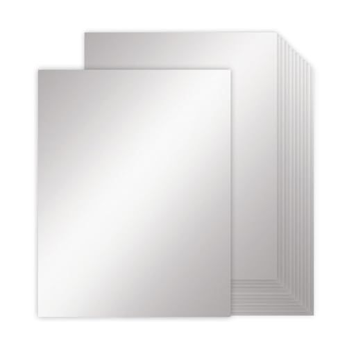 30 Blatt silber-metallisches Kartonpapier, 21,6 x 27,9 cm, 41,7 kg/250 g/m², Hochglanz-Finish, Goldfolien-Karton zum Basteln, Scrapbooking, Kartenherstellung, Einladungen, Dekorationen (Silber) von Pikalon