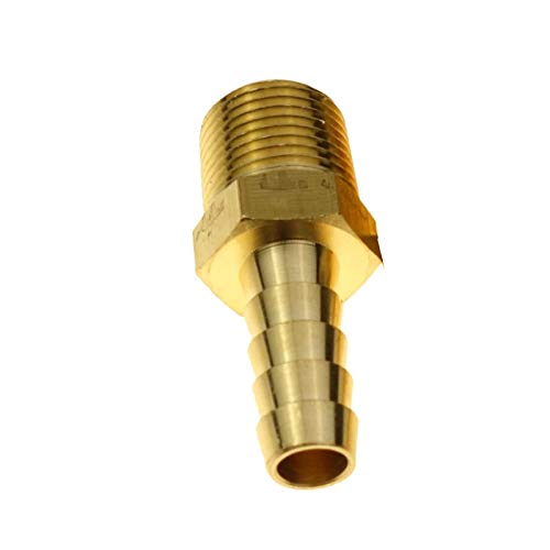 Pilang Zxxin-Rohrverbindungsstücke Messing Schlauchstutzen Schlauchtülle, 1/8" 3/16" 1/4" 5/16" 3/8" Schlauch IW * 1/8" 1/4 "3/8" Male NPT, Gute Qualität (Color : Size 4) von Pilang